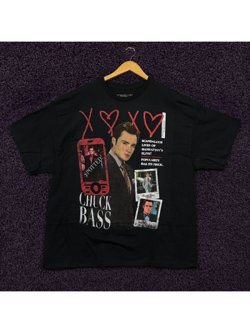 Scandalous Chuck Bass XOXO Gossip Girl TV Series T-Shirt 2X